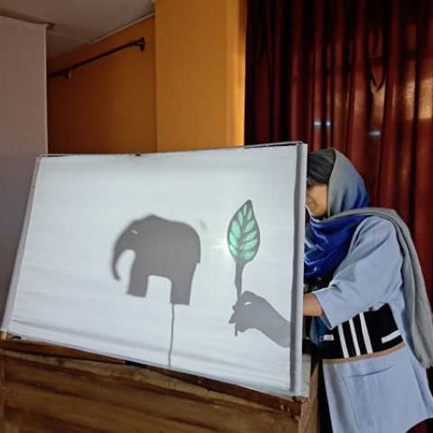 اجرای نمایش سایه در موزه کودکی