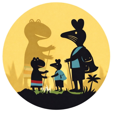 نمایش سایه قورباغه و غریبه