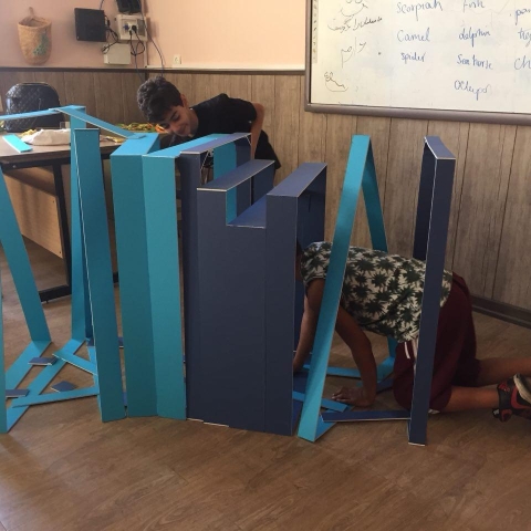 کارگاه بازی با ریاضی؛ ساخت تونل هندسی رنگی